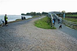 The new bridge over the railway near Powderham